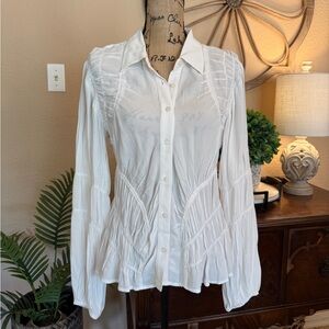 Anthropologie White Button Down Shirt